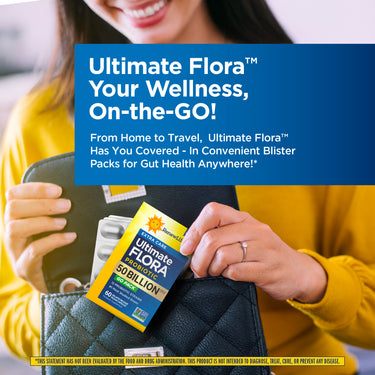 Ultimate Flora Extra Care Probiotic 50 Billion GO PACK, 60 Delayed Release Vegan Caps