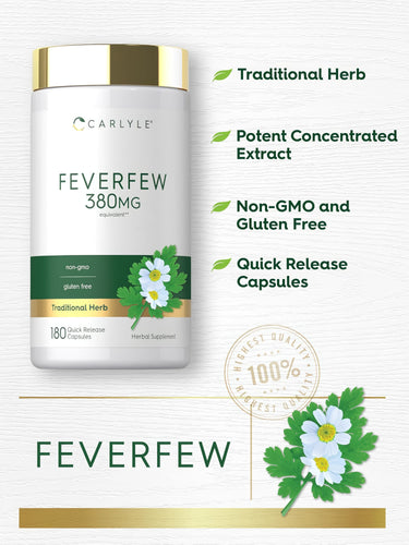 Feverfew, 380 mg, 180 Quick Release Capsules