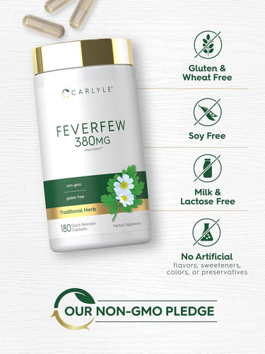 Feverfew, 380 mg, 180 Quick Release Capsules