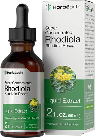 Rhodiola Liquid Extract Alcohol Free, 2 fl oz (59 mL) Dropper Bottle