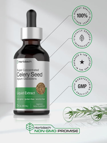 Celery Seed Liquid Extract, 2 fl oz (59 mL) Dropper Bottle