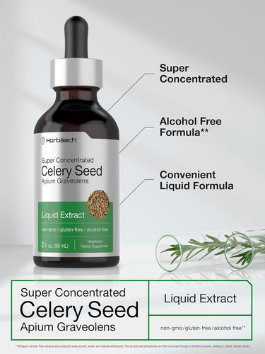 Celery Seed Liquid Extract, 2 fl oz (59 mL) Dropper Bottle