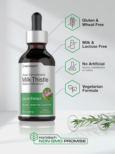 Milk Thistle Seed Liquid Extract Alcohol Free, 2 fl oz (59 mL) Dropper Bottle