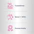 Infographic showcasing over 25 years as a trusted brand, highlighting beauty from within and premium quality products.