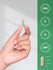Infographic stating 100% highest quality, ethically sourced ingredients, packaged and lab tested in USA, 3/4 inch capsule.