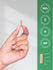 Infographic showing capsule size: 3/4 inch. Badges: 100% highest quality, ethically sourced, packaged & lab tested in USA, GMP.