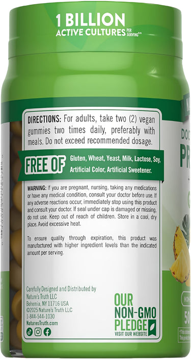 Probiotic 1 Billion (Delicious Tropical), 50 Gummies