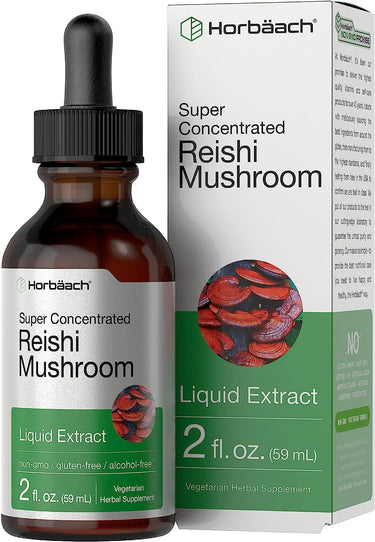 Reishi Mushroom Liquid Extract, 2 fl oz (59 mL) Dropper Bottle