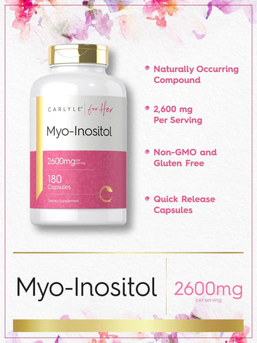 Myo-Inositol, 2600 mg (per serving), 180 Quick Release Capsules