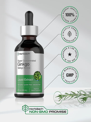 Ginkgo Biloba Leaf Extract | 2oz Liquid