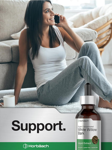 White Willow Bark Liquid Extract Alcohol Free, 2 fl oz (59 mL) Dropper Bottle