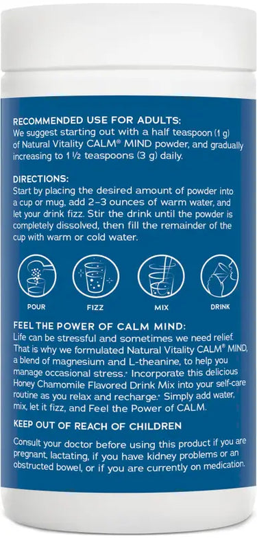 CALM MIND + L-Theanine Powder Honey Chamomile, 12 oz (339 g)