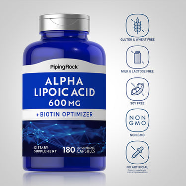 Alpha Lipoic Acid, 600 mg, 180 Quick Release Capsules