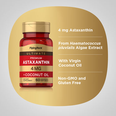 Astaxanthin, 4 mg, 60 Quick Release Softgels