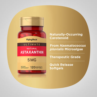 Astaxanthin, 5 mg, 120 Quick Release Softgels