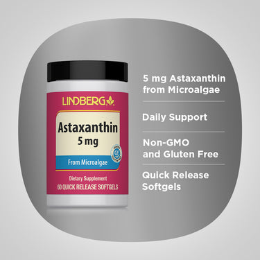 Astaxanthin, 5 mg, 60 Quick Release Softgels