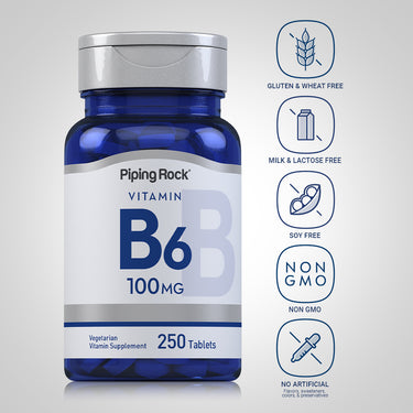 B-6 (Pyridoxine), 100 mg, 250 Tablets