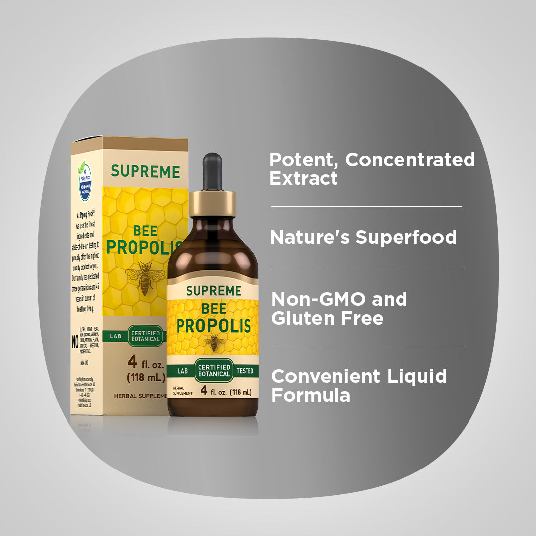 Bee Propolis, 4 fl oz (118 mL) Dropper Bottle