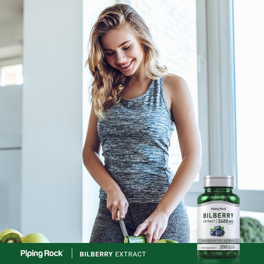 Bilberry Extract, 2400 mg (per serving), 200 Vegetarian Capsules