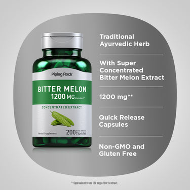 Bitter Melon / Momordica, 1200 mg, 200 Quick Release Capsules