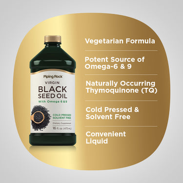 Black Seed Oil (Cumin Seed) - Cold Pressed, 16 fl oz (473 mL) Bottle