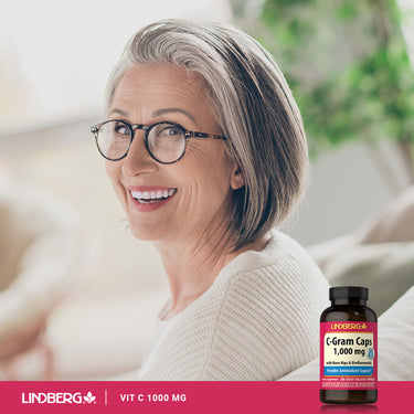 C-Gram 1000 mg with Rose Hips & Bioflavonoids, 280 Quick Release Capsules