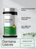 Graphic stating Potent Concentrated Extract, Quick Release Capsules, Non-GMO and Gluten Free, Damiana Leaves, Traditional Herb