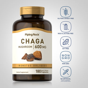Chaga Mushroom, 600 mg, 180 Quick Release Capsules