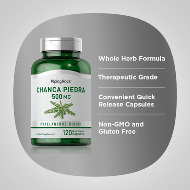 Chanca Piedra (Phyllanthus niruri), 500 mg, 120 Quick Release Capsules