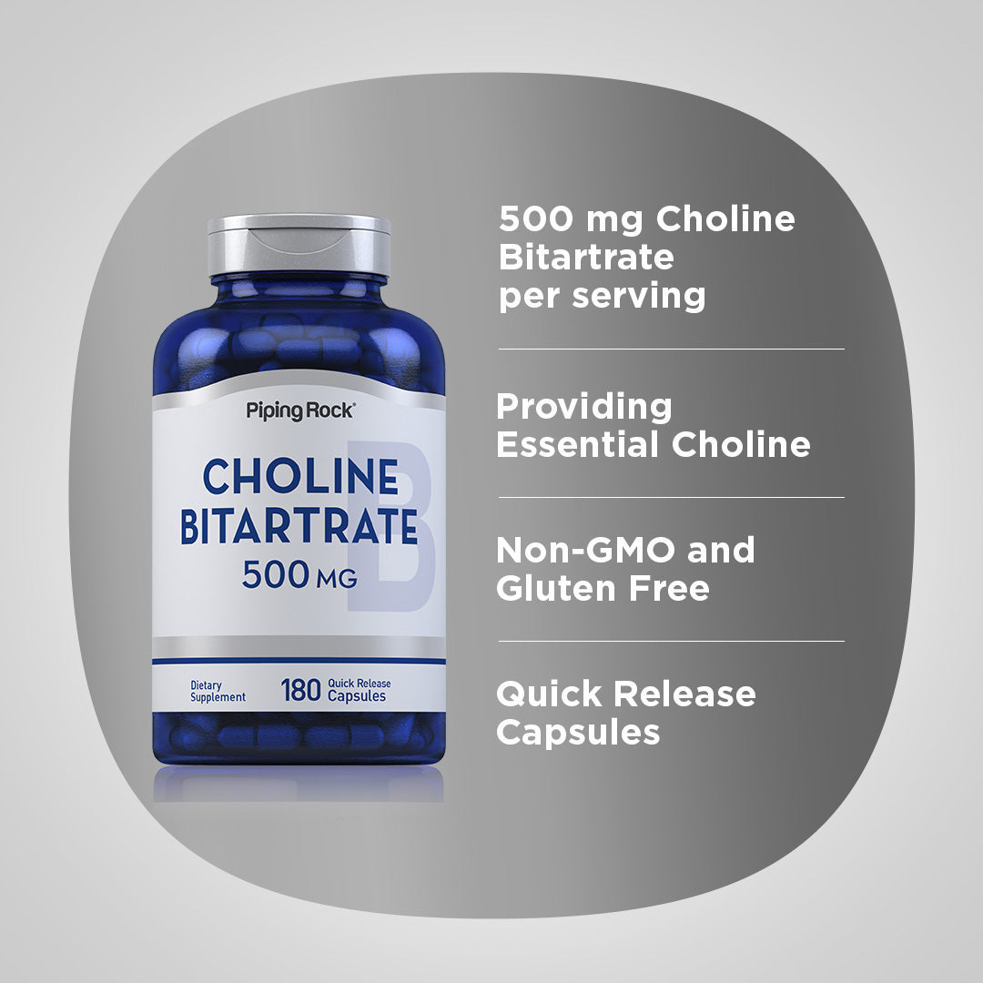 Choline, 500 mg, 180 Quick Release Capsules