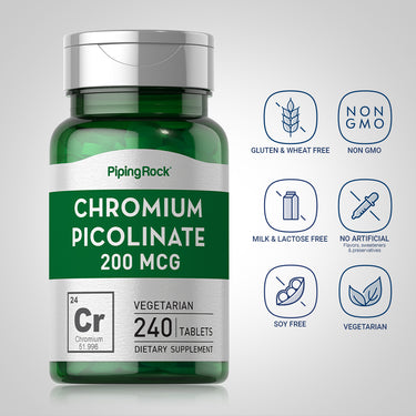 Chromium Picolinate, 200 mcg, 240 Tablets