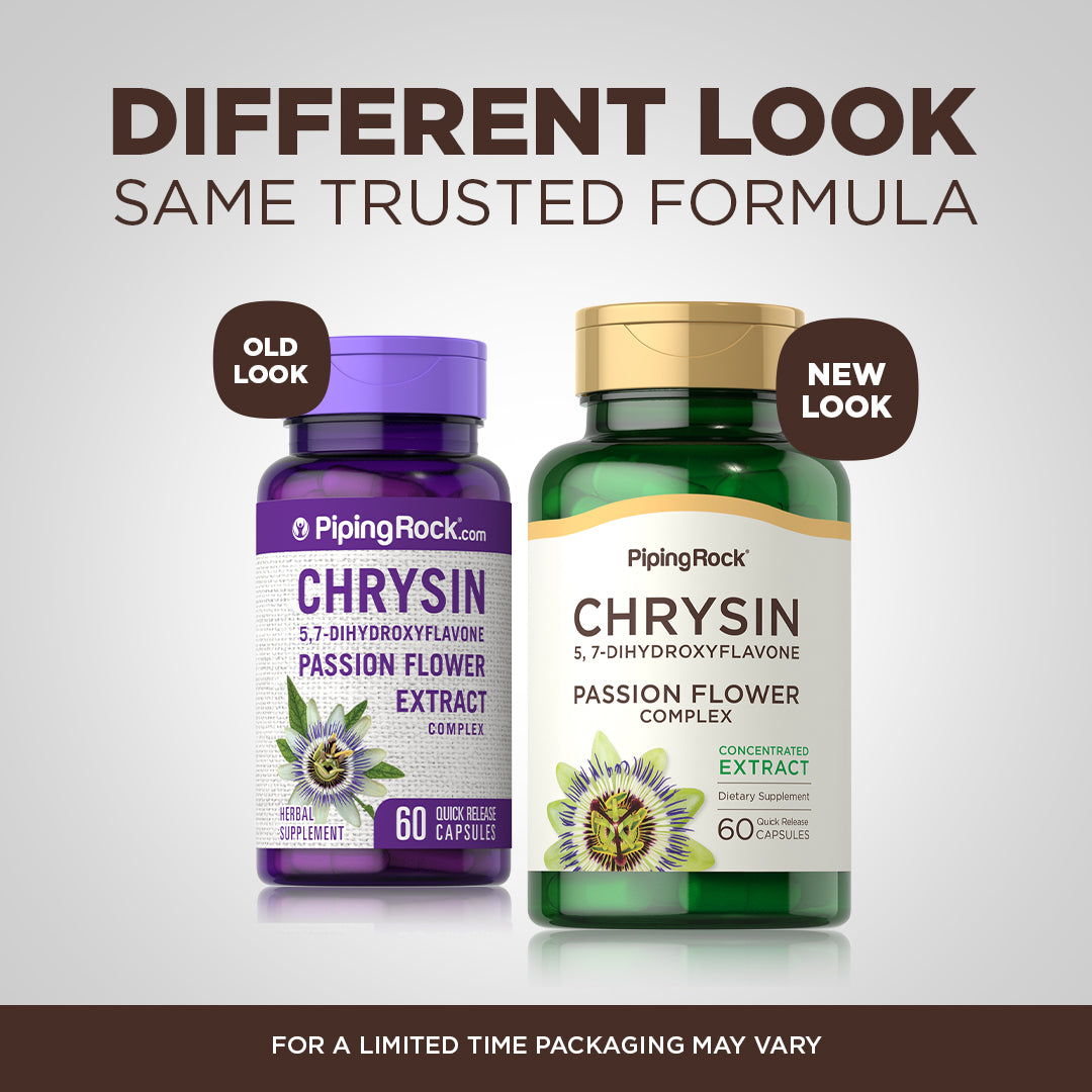 Chrysin Extract (Passion Flower Ext), 500 mg, 60 Quick Release Capsules