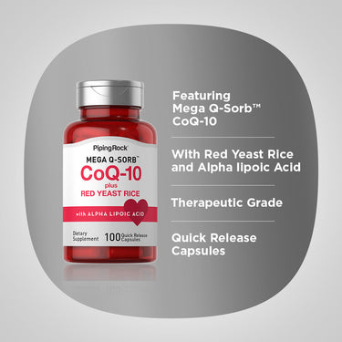CoQ10 with Red Yeast Rice, 100 Quick Release Capsules