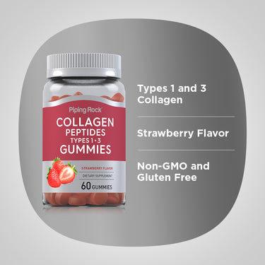 Collagen Type 1 & 3 (Strawberry), 60 Gummies