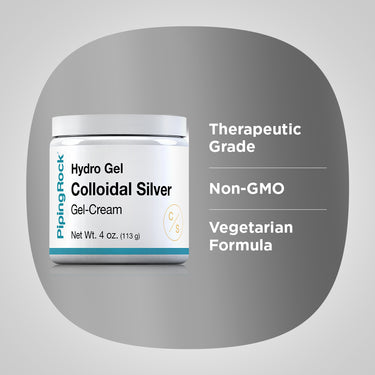 Colloidal Silver Gel Cream, 4 oz Jar