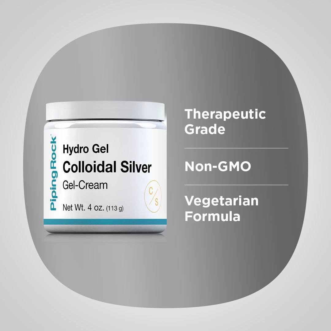 Colloidal Silver Gel Cream, 4 oz Jar