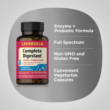Complete Digestant Multi Enzyme + Probiotic, 120 Vegetarian Capsules
