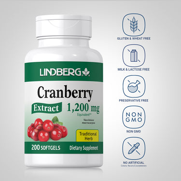 Cranberry Extract, 1200 mg, 200 Softgels