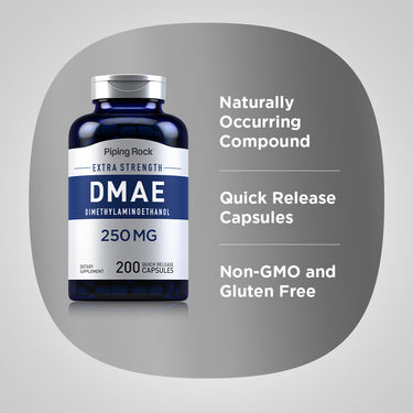 DMAE, 250 mg, 200 Quick Release Capsules