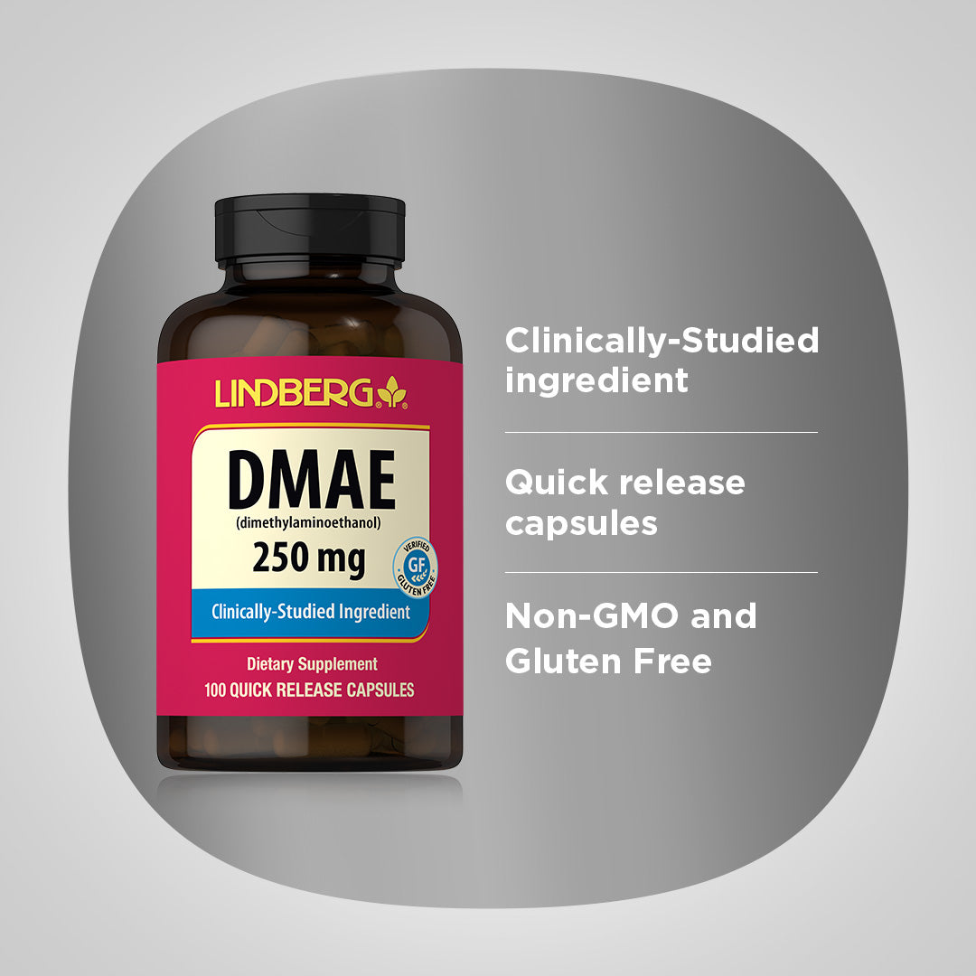 DMAE (Dimethylaminoethanol), 250 mg, 100 Quick Release Capsules