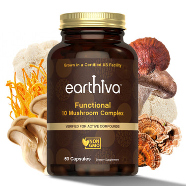 Organic Mushroom Capsules | Grown in a Certified US Facility | 10-in-1 Complex 1,200 mg | Lion’s Mane, Chaga, Turkey Tail, Maitake, Shiitake, Reishi  & More | Laboratory Tested | Superior Absorption