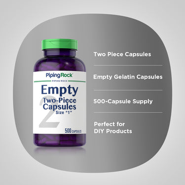 Empty Capsules Size "1", 500 Capsules