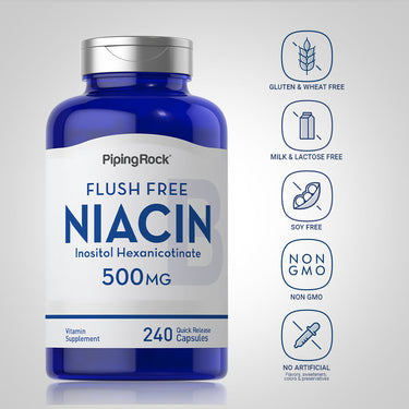 Flush Free Niacin, 500 mg, 240 Quick Release Capsules