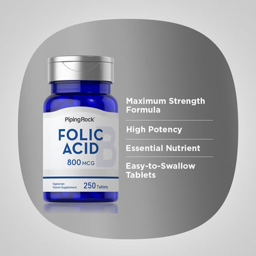 Folic Acid, 800 mcg, 250 Tablets