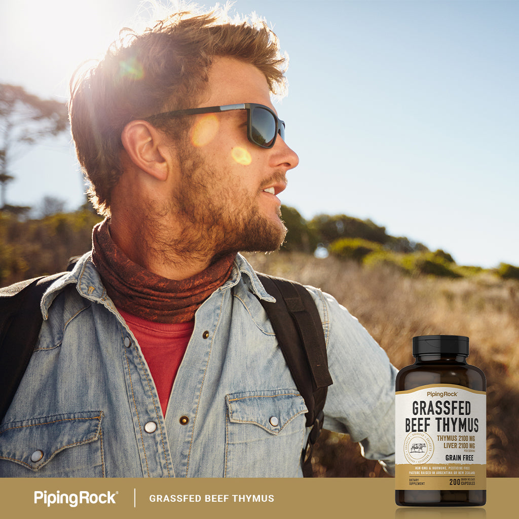 Grass Fed Beef Thymus, 2100 mg, 200 Quick Release Capsules