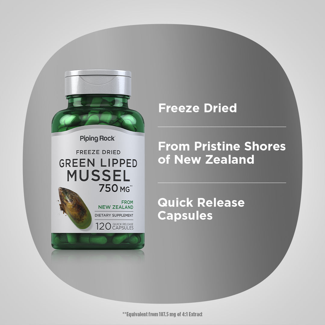『At×HAKU DE 銀緑』 Green Lipped Mussel Freeze Dried from New Zealand, 750 mg, 120 Quick R