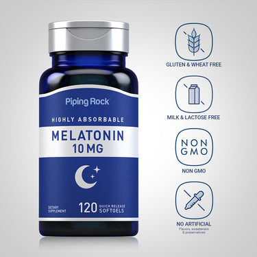 Highly Absorbable Melatonin, 10 mg, 120 Quick Release Softgels