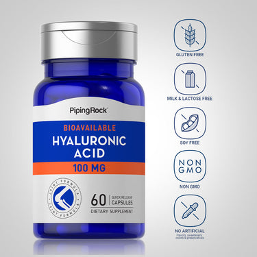 Hyaluronic Acid, 100 mg, 60 Quick Release Capsules