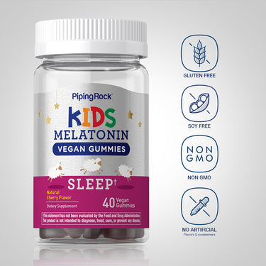 Kids Sleep Melatonin Gummies (Natural Cherry), 40 Vegan Gummies