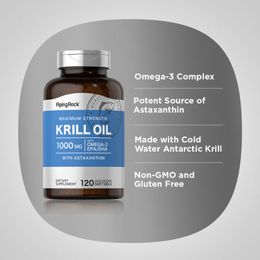Krill Oil, 1000 mg, 120 Quick Release Softgels